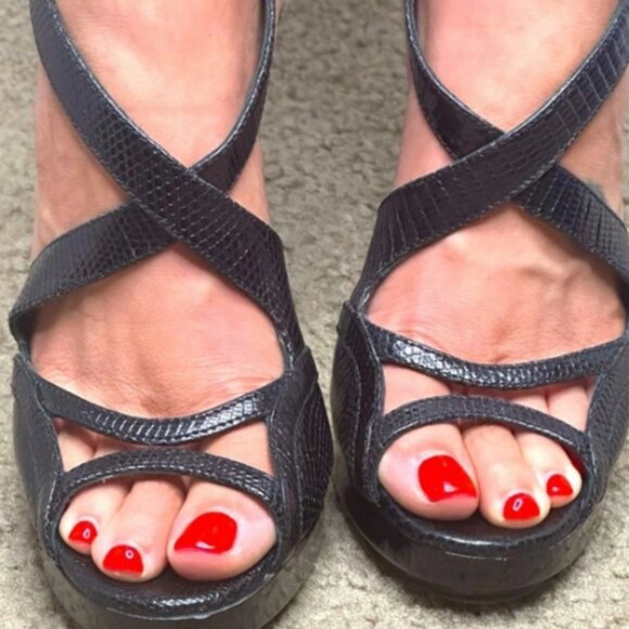 Burberry Python🔥5" Platform Heels - Picture 11 of 16